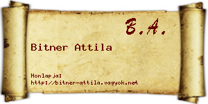 Bitner Attila névjegykártya