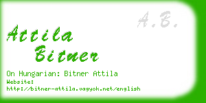 attila bitner business card